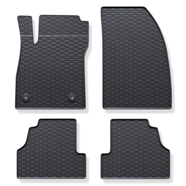 Tapis de sol en caoutchouc adapté pour Chevrolet Trax (2012-2022) - tapis de voiture - noir