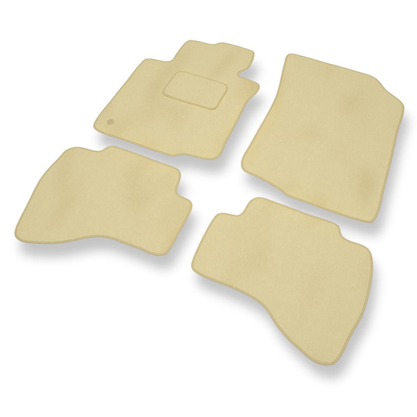 Tapis de Sol Velours adapté pour Peugeot 107 I Hayon (2005-2013) - Premium tapis de voiture - beige