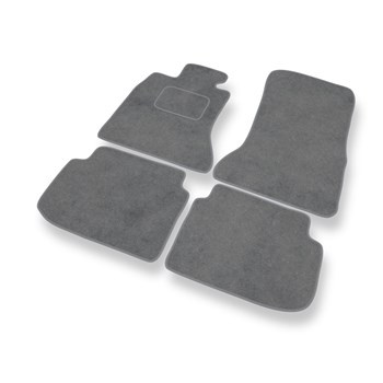 Tapis de Sol Velours adapté pour BMW 5 F07 (2008-2017) - Premium tapis de voiture - gris