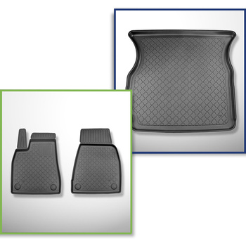 Kit tapis de coffre et tapis de voiture TPE pour: Tesla Model X SUV (10.2016-12.