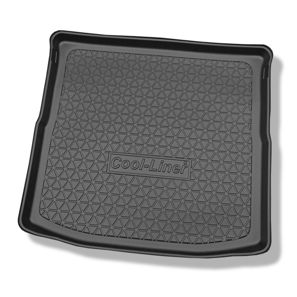 Tapis de coffre adapté pour Mitsubishi Outlander III SUV (09.2012-2022) - bac de coffre - protection de coffre voiture - 5/7 places; 3e rangée abaissée (avec et sans subwoofer); aussi pour la version Hybrid PHEV