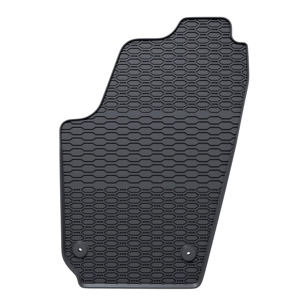 Tapis de sol en caoutchouc adapté pour Volkswagen Polo IV Hayon (2001-2009) - tapis de voiture - noir - 4 pcs.