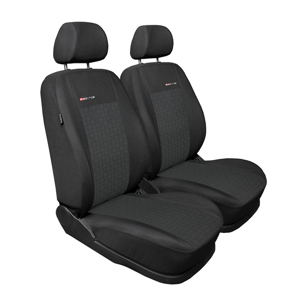 Housses de siège sur mesure adaptées pour Peugeot Partner II Van (2008-2018) seulement les sièges avant - deux simple - housse siege voiture - couverture siege - E1