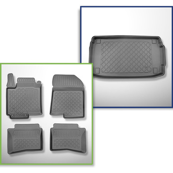 Kit tapis de coffre et tapis de voiture TPE pour: Hyundai i20 III BC3 Hayon (10.