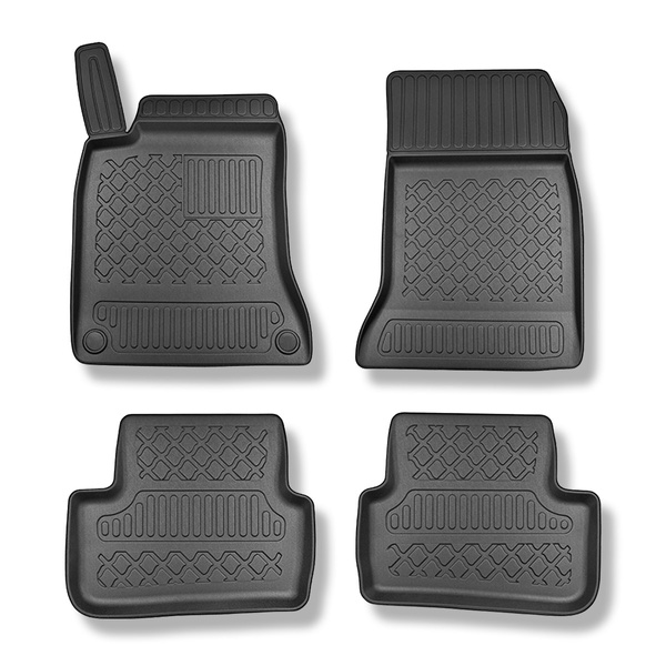 Tapis de sol en TPE adapté pour Mercedes-Benz GLA X156 SUV (12.2015-10.2022) - tapis de voiture - noir