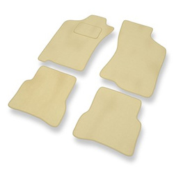 Tapis de Sol Velours adapté pour Fiat Albea Berline (2002-2010) - Premium tapis de voiture - beige