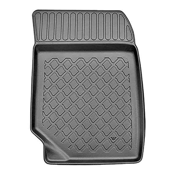 Tapis de sol en TPE adapté pour Peugeot 2008 II SUV (01.2020-....) - pas pour la version électrique et hybride - tapis de voiture - noir