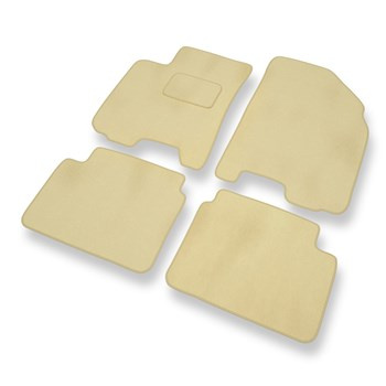 Tapis de Sol Velours adapté pour Daewoo Kalos (2002-2011) - Premium tapis de voiture - beige