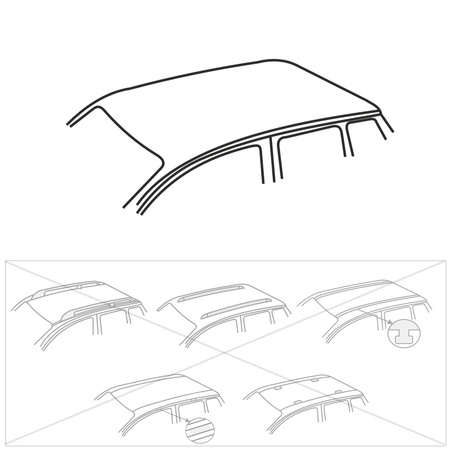 Barres de toit en aluminium adapté pour Daewoo Musso SUV (2000-2005) - Porte-Bagages de Voiture noir - toit normal