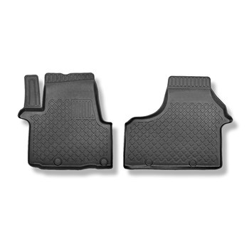 Tapis de sol en TPE adapté pour Opel Vivaro B Van (12.2015-10.2022) - version courte et longue; fourgonnette, version véhicule utilitaire et particulier, version particulier - tapis de voiture - noir