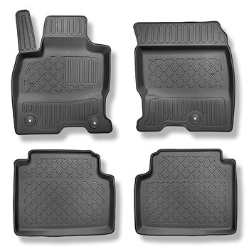 Tapis de sol en TPE adapté pour Ford Kuga III Plug-in Hybrid SUV (04.2020-....) - tapis de voiture - noir