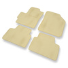 Tapis de Sol Velours adapté pour Chevrolet Spark I M200/M250 Hayon (2005-2009) - Premium tapis de voiture - beige