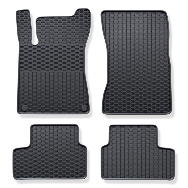 Tapis de sol en caoutchouc adapté pour Mercedes-Benz Classe A W177 Berline, Hayon (2018-....) - tapis de voiture - noir - 4 pcs.