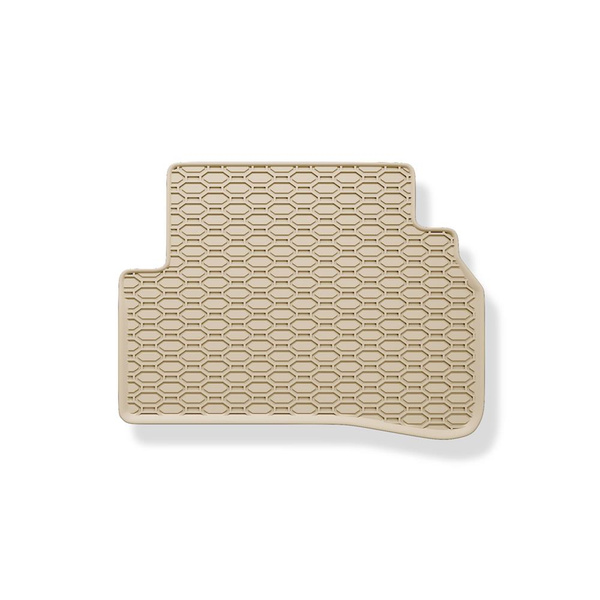 Tapis de sol en caoutchouc adapté pour Mercedes-Benz Classe C W205 (2013-2021) - tapis de voiture - beige