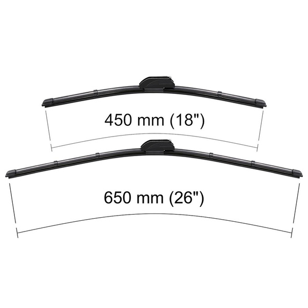 Balais d'essuie-glace de pare-brise adaptés pour Nissan Almera Tino Monospace (05.2000-12.2005) - balais plat