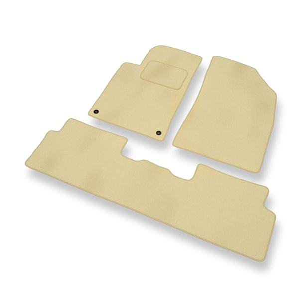 Tapis de Sol Velours adapté pour Peugeot 508 Liftback, Berline, SW (2011-2017) - Premium tapis de voiture - beige