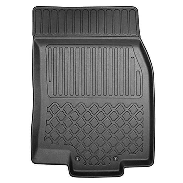 Tapis de sol en TPE adapté pour Nissan X-Trail III SUV (08.2014-2022) - 5 ou 7 sièges; sans la troisième rangée de sièges - tapis de voiture - noir