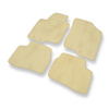 Tapis de Sol Velours adapté pour Kia Ceed I (2006-2012) - Premium tapis de voiture - beige