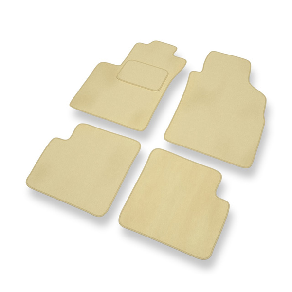Tapis de Sol Velours adapté pour Ford KA II Hayon (2008-2016) - Premium tapis de voiture - beige