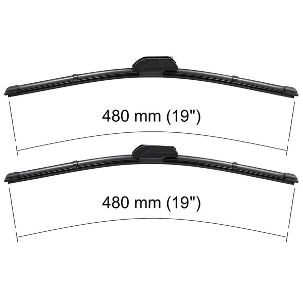 Balais d'essuie-glace de pare-brise adaptés pour Suzuki Grand Vitara SUV (03.1998-2015) - balais plat