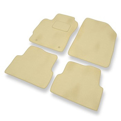 Tapis de Sol Velours adapté pour Chevrolet Aveo II T300 Berline (2011-2020) - Premium tapis de voiture - beige