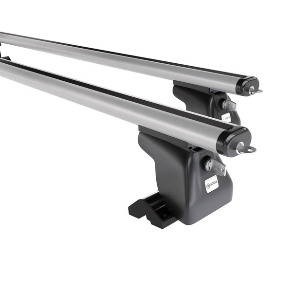 Barres de toit en aluminium adapté pour Citroen Jumpy III Van (2016-....) - Porte-Bagages de Voiture argent - points de montage - (suivant le modèle de voiture ils peuvent se situer à différents endroits)