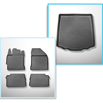 Kit tapis de coffre et tapis de voiture TPE pour: Toyota Auris II Touring Sports