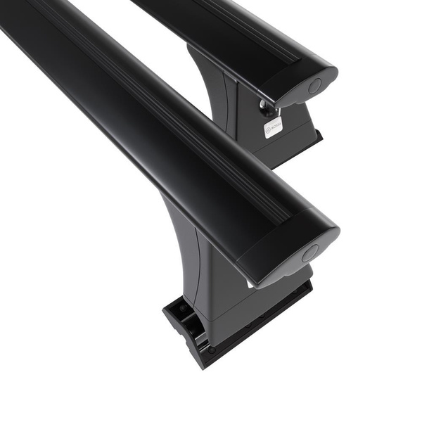 Barres de toit en aluminium adapté pour BMW 5 F10 Berline (2010-2017) - Porte-Bagages de Voiture noir - points de montage - (suivant le modèle de voiture ils peuvent se situer à différents endroits)