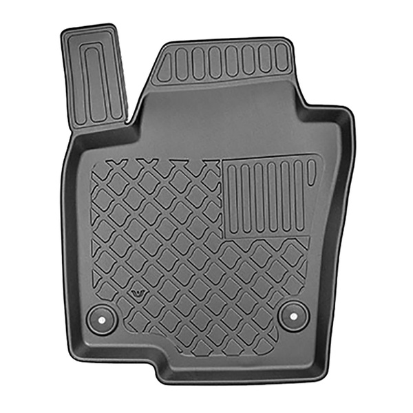 Tapis de sol en TPE adapté pour Seat Alhambra II Van (12.2015-10.2022) - 5 ou 7 sièges; sans la troisième rangée de sièges - tapis de voiture - noir