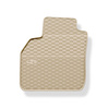 Tapis de sol en caoutchouc adapté pour Renault Scenic II (2003-2009) - tapis de voiture - beige