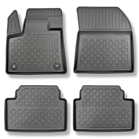 Tapis de sol en TPE adapté pour Citroen C5 Aircross SUV (02.2019-....) - tapis de voiture - noir