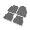 Tapis de Sol Velours adapté pour Saab 9-3 II Cabriolet, SportCombi, SportBerline (2002-2012) - Premium tapis de voiture - gris