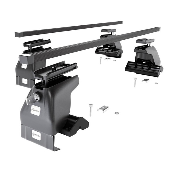 Barres de toit en acier adapté pour Toyota Auris mk I Hayon (2006-2012) - Porte-Bagages de Voiture noir - toit normal