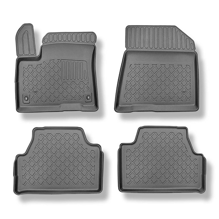 Tapis de sol en TPE adapté pour Kia e-Soul SUV (05.2019-....) - tapis de voiture - noir