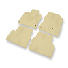 Tapis de Sol Velours adapté pour Honda Civic X Coupé, Hayon, Berline (2017-2021) 3 portes, 5 portes - Premium tapis de voiture - beige