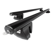 Barres de toit en aluminium adapté pour Dodge Caravan Monospace (2001-2007) - Porte-Bagages de Voiture noir - rails