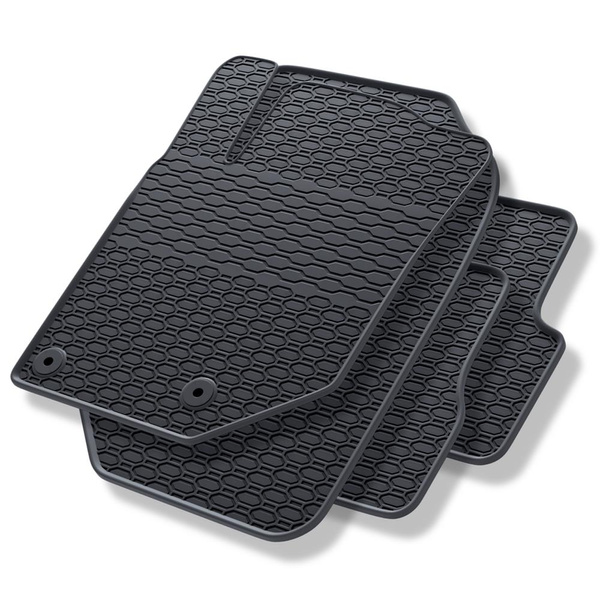Tapis de sol en caoutchouc adapté pour Peugeot 208 II (2019-....) - tapis de voiture - noir