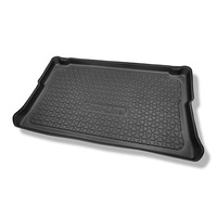 Tapis de coffre adapté pour Nissan NV300 Van (11.2016-....) - bac de coffre - protection de coffre voiture - version pour le transport de passagers (break / tour); derriere 3e rangée de sieges; version courte (short); sièges non coulissants, montés sur cr