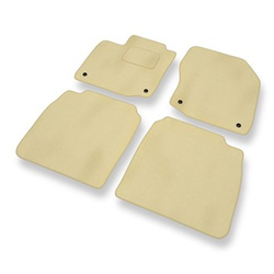 Tapis de Sol Velours adapté pour Honda Civic IX Coupé, Hayon, Berline, Tourer (2012-2017) 3 portes, 5 portes - Premium tapis de voiture - beige
