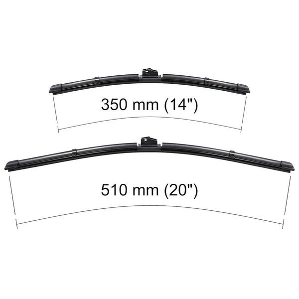 Balais d'essuie-glace de pare-brise adaptés pour Renault Twingo III Hayon (09.2014-12.2019) - balais plat