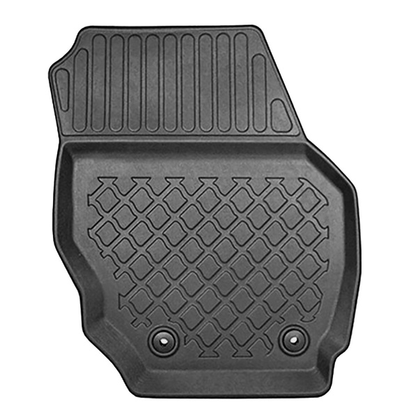 Tapis de sol en TPE adapté pour Volvo V70 III Break (12.2015-10.2022) - tapis de voiture - noir