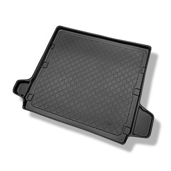 Tapis de coffre adapté pour Nissan Pathfinder III SUV (2005-2013) - bac de coffre - protection de coffre voiture - 5/7 places (3e rangée abaissée); cavités amovibles