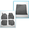 Kit tapis de coffre et tapis de voiture TPE pour: Mercedes-Benz Citan W415 Tourer (10.2012-08.2021) - 5 places;empattement 3.081 mm;version extra longue;sans 3ème rangée