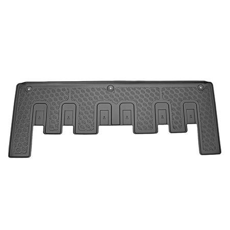 Tapis de sol en TPE adapté pour Ford Tourneo Custom Van (01.2013-....) - Boîte de vitesse manuelle et automatique; deuxième rangée - tapis de voiture - noir