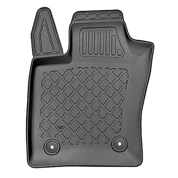 Tapis de sol en TPE adapté pour Jeep Compass II SUV (08.2017-....) - non pour version Plug-in hybride - tapis de voiture - noir