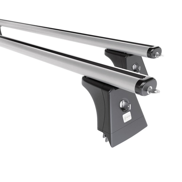 Barres de toit en aluminium adapté pour Opel Astra J mk IV Berline (2011-2020) - Porte-Bagages de Voiture argent - points de montage - (suivant le modèle de voiture ils peuvent se situer à différents endroits)