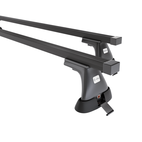 Barres de toit en acier adapté pour Citroen Xsara Picasso Monospace (2000-2006) - Porte-Bagages de Voiture noir - points de montage - (suivant le modèle de voiture ils peuvent se situer à différents endroits)