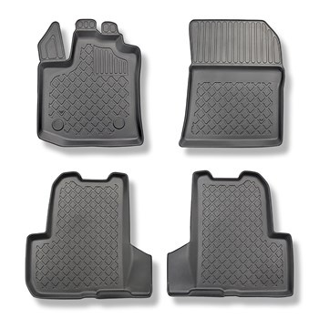 Tapis de sol en TPE adapté pour Dacia Lodgy Van (07.2012-10.2022) - 5 ou 7 sièges; sans la troisième rangée de sièges - tapis de voiture - noir