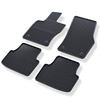 Tapis de sol en caoutchouc adapté pour Volkswagen Tiguan II SUV (2016-2024) - tapis de voiture - noir - 4 pcs.