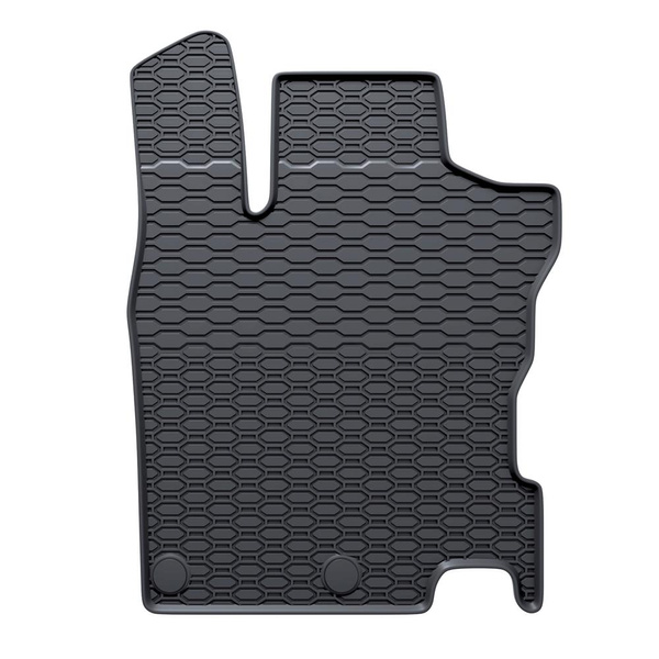 Tapis de sol en caoutchouc adapté pour Nissan Qashqai II Crossover (2014-2021) - tapis de voiture - noir - 4 pcs.